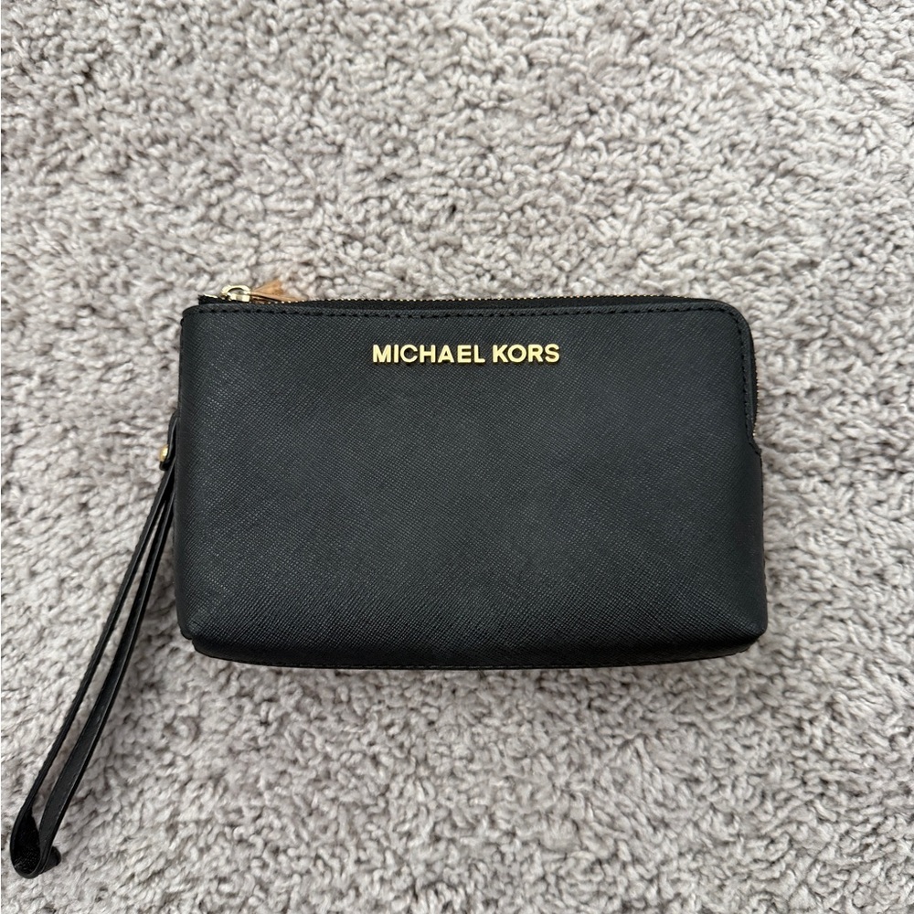 Michael Kors Black Leather Pouch